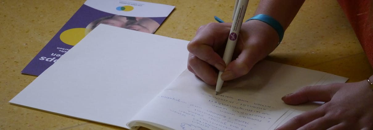 Notizen währen einer Colored-Glasses-Schulung
