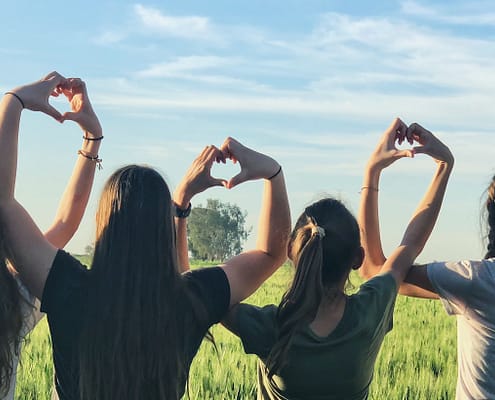 Zusammen Herzen formen Zusammen Herzen formen