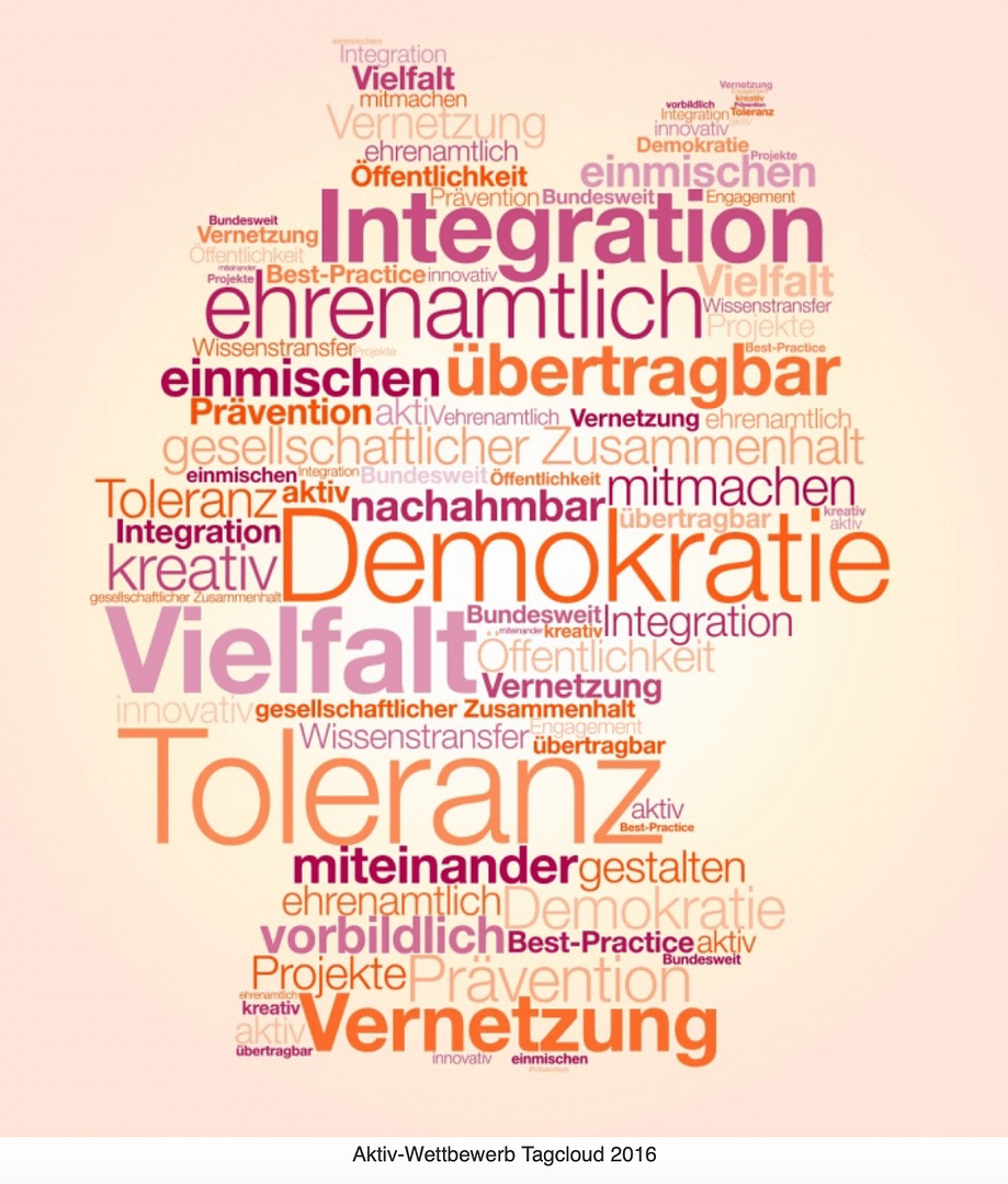 Tagcloud des Bündnis für Toleranz und Demokratie